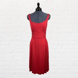 Three Dots Mid-Length Dress, Dark Coral, X-Small